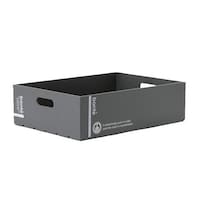 八幡化成 収納ボックス B4 サイズ 幅27×奥行37.8×高さ10.7cm コンテナ プラスチック製 グレー ※2個以上から注文可能(販売価格は1個単位の価格)