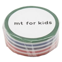 カモ井加工紙 マスキングテープ mt for kids カラフル ボーダー 幅15mm ※15個以上から注文可能(販売価格は1個単位の価格)