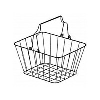 ちどり産業 ワイヤーバスケット 持ち手付き 約 幅24×奥行19×高さ13cm アイアン ※2個以上から注文可能(販売価格は1個単位の価格)