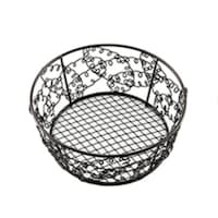 ちどり産業 バスケット 丸型 約 直径14×高さ6cm 小物入れ ラッピング ブラウン ※6個以上から注文可能(販売価格は1個単位の価格)