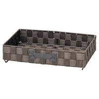 ちどり産業 収納ボックス 1/3サイズ テープバスケット 幅38×奥行26×高さ8cm ブラウン ※3個以上から注文可能(販売価格は1個単位の価格)