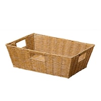 ちどり産業 バスケット 収納ボックス 約 幅39×奥行27×高さ13cm ラスティー 浅型 ナチュラル ※3個以上から注文可能(販売価格は1個単位の価格)