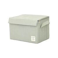 東洋ケース 収納ボックス ストレリアナチュレ M 幅33×奥行22×高さ22cm 蓋付き 布 折りたたみ ライトグレー ※2個以上から注文可能(販売価格は1個単位の価格)