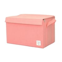 東洋ケース 収納ボックス ストレリアナチュレ M 幅33×奥行22×高さ22cm 蓋付き 布 折りたたみ ピンク ※2個以上から注文可能(販売価格は1個単位の価格)