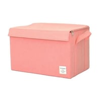 東洋ケース 収納ボックス ストレリアナチュレ L 幅43×奥行27×高さ27cm 蓋付き 布 折りたたみ ピンク ※2個以上から注文可能(販売価格は1個単位の価格)