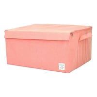 東洋ケース 収納ボックス ストレリアナチュレ LL 幅53×奥行43×高さ27cm 蓋付き 布 折りたたみ ピンク ※2個以上から注文可能(販売価格は1個単位の価格)