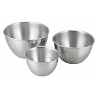 下村企販 ボウル 3点セット メモリ付き 注ぎ口付き ステンレス製 日本製 ※2個以上から注文可能(販売価格は1個単位の価格)