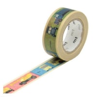 カモ井加工紙 マスキングテープ mt for kids 乗り物テープ 幅15mm ※17個以上から注文可能(販売価格は1個単位の価格)
