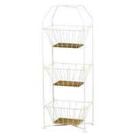 アビテ ランドリーバスケット ラスティ レクトワイヤーバスケット アイボリー