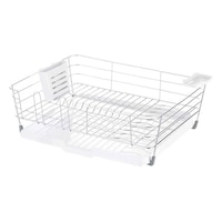 リッチェル 水切りラック シェリー ワイヤー水切りセット L 小物トレー付き ホワイト
