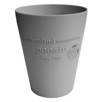 八幡化成 ゴミ箱 ポエジー 10L フタなし 丸型 グレー ※2個以上から注文可能(販売価格は1個単位の価格)