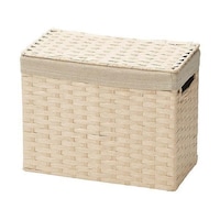 ちどり産業 収納 バスケット ペーパーバスケット ふた付き 5891 約 幅33×奥行16×高さ26cm ベージュ ※2個以上から注文可能(販売価格は1個単位の価格)