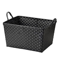 ちどり産業 バスケット PPバスケット 幅47×奥行36×高さ25cm ランドリーバスケット 取っ手付き CH618 ブラック ※2個以上から注文可能(販売価格は1個単位の価格)