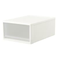 JEJアステージ 収納ケース ストラ 53M 幅39×奥行53×高さ22cm クローゼット収納 プラスチック 引き出し 日本製 ホワイト ※2個以上から注文可能(販売価格は1個単位の価格)