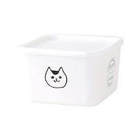 ナカジマ 保存容器 600ml 猫柄 角型 PFF NECO スクエアストッカー S 樹脂製 ※3個以上から注文可能(販売価格は1個単位の価格)