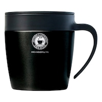 アスベル マグカップ カフェマグ 真空断熱構造 ステンレス製 330ml フタ付き メタリック ブラック ブラック ※2個以上から注文可能(販売価格は1個単位の価格)