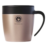 アスベル マグカップ カフェマグ 真空断熱構造 ステンレス製 330ml フタ付き メタリック ゴールド ゴールド ※2個以上から注文可能(販売価格は1個単位の価格)