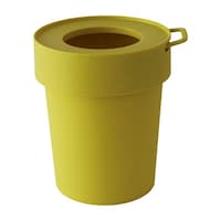 八幡化成 ゴミ箱 5L タップトラッシュ 袋が見えない 壁掛け スタッキング ベイクドイエロー ※3個以上から注文可能(販売価格は1個単位の価格)