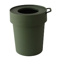 八幡化成 ゴミ箱 5L タップトラッシュ 袋が見えない 壁掛け スタッキング カーキ ※3個以上から注文可能(販売価格は1個単位の価格)