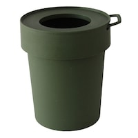 八幡化成 ゴミ箱 10L タップトラッシュ 袋が見えない 壁掛け スタッキング カーキ ※3個以上から注文可能(販売価格は1個単位の価格)