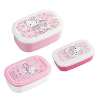 オーエスケー お弁当箱 シール容器 3個入 入れ子式 ハローキティ サクラ 子供 ※3個以上から注文可能(販売価格は1個単位の価格)