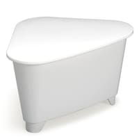 新輝合成 三角コーナー フタ付き シンクシンク フタ付き流しコーナー ホワイト ※5個以上から注文可能(販売価格は1個単位の価格)