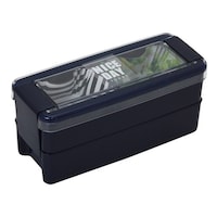 岩崎工業 お弁当箱 2段 パッキン一体式 イージーケアランチボックス 680ml ネイビー ※2個以上から注文可能(販売価格は1個単位の価格)