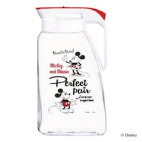 アスベル ピッチャー 冷水筒 3L ミッキーマウス ミッキー&ミニー 耐熱 横置き ワンプッシュ 麦茶ポット ※2個以上から注文可能(販売価格は1個単位の価格)