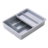 下村企販 カトラリーケース スライド式抗菌整理トレー グレー ※3個以上から注文可能(販売価格は1個単位の価格)