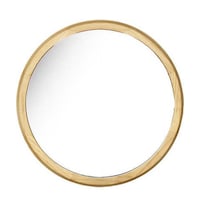 ミラー ウォールミラー 直径34.8cm 壁掛け 木製 無垢材 天然木 鏡 かがみ 円形 丸型 ナチュラル