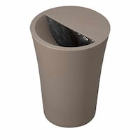 新輝合成 ゴミ箱 7.3L 丸型 ふた付き ユニード カクス ブラウン ※4個以上から注文可能(販売価格は1個単位の価格)