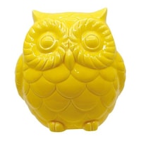 サンアート 貯金箱 フクロウバンク 白 黄色 ※2個以上から注文可能(販売価格は1個単位の価格)