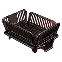 サンコープラスチック 水切りかご 水が流れる たためる水切り 流 横型 ブラウン ※2個以上から注文可能(販売価格は1個単位の価格)