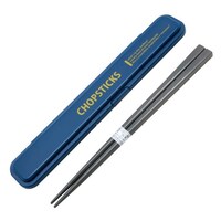 オーエスケー 箸&箸箱セット 箸 箸箱 18cm ランチチャイムNo.3 カトラリーセット ブルー ※4個以上から注文可能(販売価格は1個単位の価格)