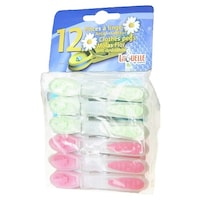 洗濯ばさみ 12個入 ラゲール花柄ピンチ 4色入り ※4個以上から注文可能(販売価格は1個単位の価格)