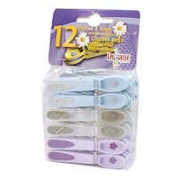 洗濯ばさみ 12個入 ラゲール花柄ピンチ 3色入り ※4個以上から注文可能(販売価格は1個単位の価格)