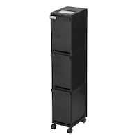 新輝合成 ゴミ箱 分別 3段 スリム ユニード 多段 ブラック