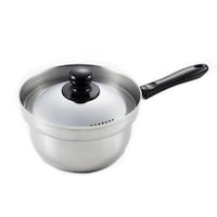 EAトCO 片手鍋 16cm IH対応 湯切り穴 蓋付き くるめん亭 ふきこぼれにくい鍋 ステンレス製 日本製 ※2個以上から注文可能(販売価格は1個単位の価格)