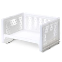 サンコープラスチック ラック L 浅型 幅36.3×奥行28.8×高さ18.3cm eラック 調味料ラック ホワイト ※3個以上から注文可能(販売価格は1個単位の価格)