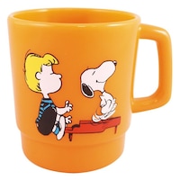 大西賢製販 マグカップ 230ml S スヌーピー ピーナッツ コップ プラスチック 日本製 キャラクター オレンジ ※7個以上から注文可能(販売価格は1個単位の価格)