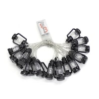 キーストーン アウトドア ライト 20球 LED ガーランド 長さ3.5m ストリングライト ランタン型 ブラック ※2個以上から注文可能(販売価格は1個単位の価格)