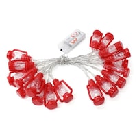 キーストーン アウトドア ライト 20球 LED ガーランド 長さ3.5m ストリングライト ランタン型 レッド ※2個以上から注文可能(販売価格は1個単位の価格)