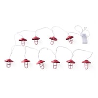 キーストーン アウトドア ライト 10球 LED ガーランド 長さ3.3m ストリングライト ランタン METAL レッド ※3個以上から注文可能(販売価格は1個単位の価格)