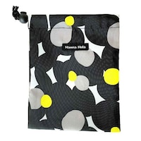 HALKARIN’S 巾着袋 S 消臭 抗菌 小 体操着入れ お着替え コップ入れ ハンナフラ HannaHula ブラック ※4個以上から注文可能(販売価格は1個単位の価格)