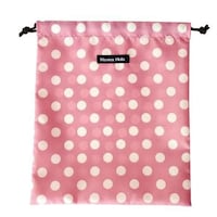 HALKARIN’S 巾着袋 M 消臭 抗菌 大 体操着入れ お着替え ハンナフラ HannaHula ポルカピンク ※3個以上から注文可能(販売価格は1個単位の価格)