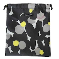 HALKARIN’S 巾着袋 M 消臭 抗菌 大 体操着入れ お着替え ハンナフラ HannaHula ブラック ※3個以上から注文可能(販売価格は1個単位の価格)