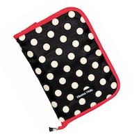 HALKARIN’S 母子手帳ケース L ポケット ハンナフラ 大容量 収納 マルチケース ポルカブラック ※2個以上から注文可能(販売価格は1個単位の価格)