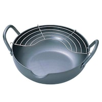 タマハシ 天ぷら鍋 22cm IH対応 極厚 極天 底厚3.2mm 日本製