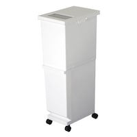 新輝合成 ゴミ箱 55L 2段 ユニード 4分別 スリム ホワイト