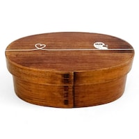 かのりゅう お弁当箱 曲げわっぱ 400ml 漆塗 シルクデザイン 結び 動物 フクロウ